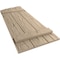 Ekena Millwork Hand Hewn 3 Board Joined Board-n-Batten w/Elliptical Top Faux Wood Shutters, 16 1/2W x 76H, PR SHUBJL16X76HHPR - alternate 9